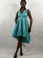 Blue perforated dress - Photo 1