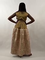 Gold brocade dress - Photo 3