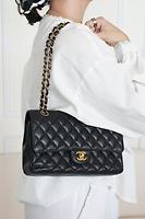 Sac Chanel Timeless Medium cuir grainé noir - Photo 2