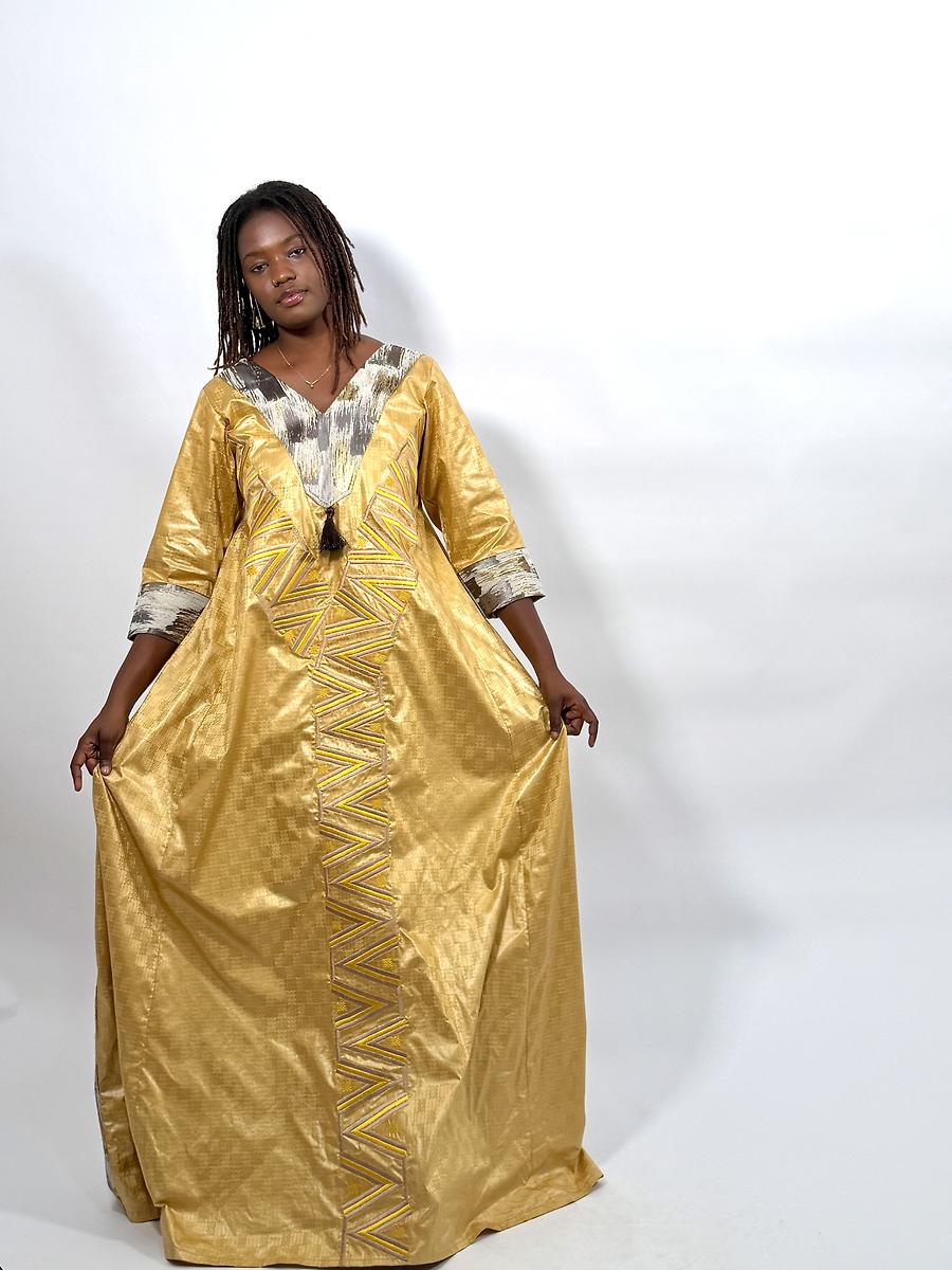 Robe gezner jaune brocard