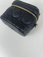 Sac bandoulière Dior mini vanity cuir noir - Photo 9