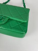 Chanel classique square vert logo entièrement vert - Photo 9