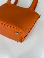 Sac Hermès Picotin Lock 18 en cuir taurillon Clémence orange - Photo 9