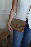 Pochette Céline avec bandoulière Macadam toile beige - Photo 2
