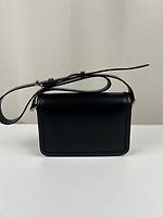Sac bandoulière Saint Laurent Solferino cuir noir - Photo 4