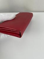 Portefeuille long Prada en cuir saffiano rouge - Photo 9