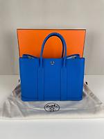Hermès Garden Party 30 Veau Négonda Bleu hydra - Photo 3