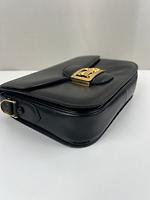 Sac Céline triomphe calèche en cuir noir vintage - Photo 6