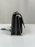 Sac Saint Laurent Sunset moyen en cuir gris embossé - Photo 6