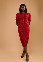 Red sequined dress - Photo 3