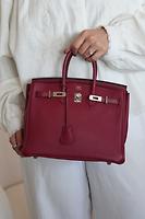 Sac Hermès Birkin 25 cuir Togo rouge grenat palladium - Photo 2