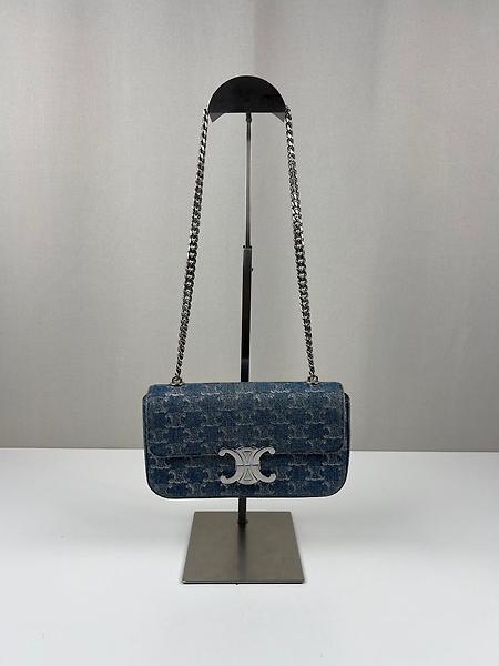 Sac porté épaule Céline Claude triomphe en jean bleu