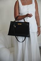 Hermès Kelly 35 cuir noir bijouterie dorée - Photo 5