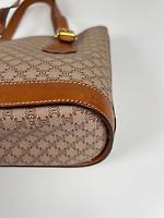 Sac seau Céline en toile macadam beige - Photo 10