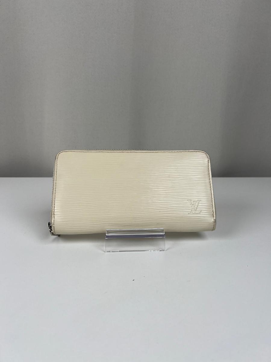 Portefeuille long Zippy Louis Vuitton en cuir épi blanc