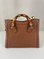 Sac cabas Gucci Diana bambou cuir marron - Photo 6