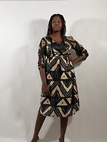 Bogolan silk dress - Photo 2