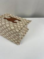 Petit cabas Céline Triomphe tissu marron avec bandoulière - Photo 10