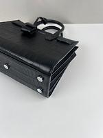 Sac de Jour Saint Laurent noir nano cuir croco embossé - Photo 7