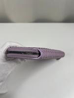 Portefeuille zippé long Bottega Veneta cuir mauve - Photo 9