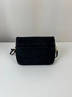 Sac bandoulière Saint Laurent Loulou Toy en velours noir - Photo 4
