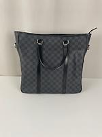 Sac Louis Vuitton Tadao toile damier graphite gris - Photo 4