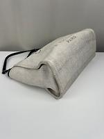 Sac cabas Chanel Deauville en toile gris / beige - Photo 7