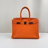 Sac Hermès Birkin 30 orange cuir togo - Photo 5