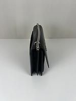Sac Saint Laurent Sunset Medium Noir cuir embossé - Photo 6