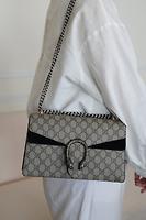 Sac porté épaule Gucci Dionysus en toile GG noire - Photo 3