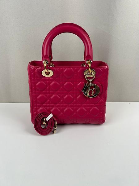 Sac Lady Dior rose taille medium