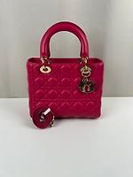 Sac Lady Dior rose taille medium - Photo 1