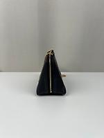 Sac bandoulière pochette Céline chaîne Triomphe cuir noir - Photo 7