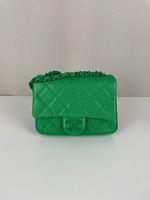 Chanel classique square vert logo entièrement vert - Photo 1
