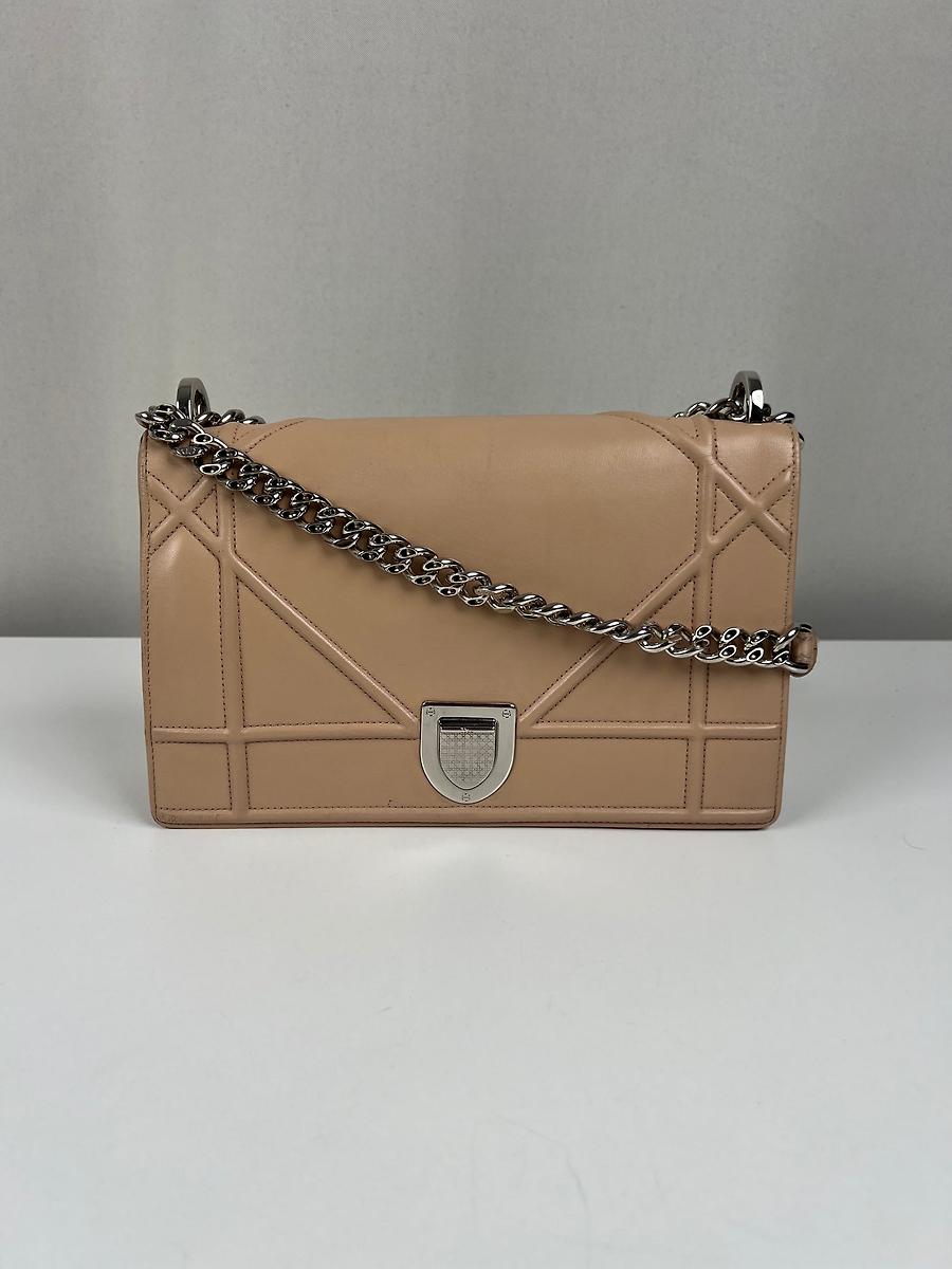 Sac bandoulière Dior Diorama en cuir rose