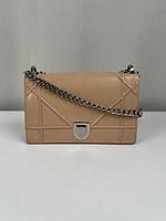 Sac bandoulière Dior Diorama en cuir rose - Photo 1