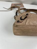 Sac à main Balenciaga City en cuir beige - Photo 8