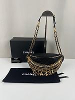 *RARE* Sac ceinture Chanel "All about Chains" cuir noir - Photo 4