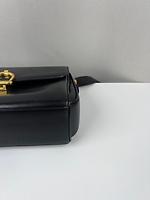 Sac porté épaule Céline en cuir noir vintage - Photo 8