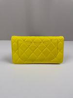 Portefeuille long Chanel cuir jaune - Photo 3