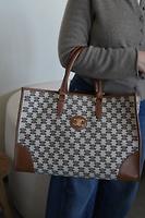 Sac cabas Céline tissu et cuir - Photo 3