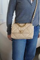 Sac Chanel 19 beige bijouterie dorée - Photo 2