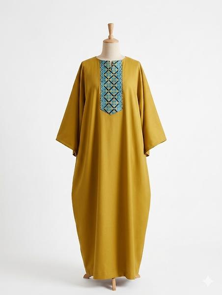 Adjustable gold/white boubou