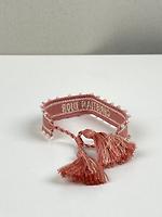 Bracelet Dior en tissu rose avec perles - Photo 4