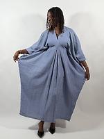 Robe Rayée bleu - Photo 2