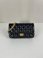 (RARE) Sac ceinture Chanel 2.55 mini en cuir noir - Photo 1