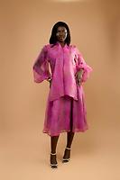 Floral organza dress with bow tie - Photo 1