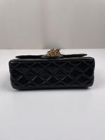 Sac Chanel top handle cuir noir - Photo 10