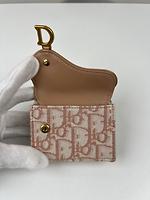 Portefeuille bi-fold Dior oblique rose - Photo 10