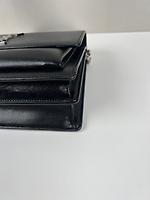 Sac bandoulière Saint Laurent Sunset en cuir noir - Photo 10